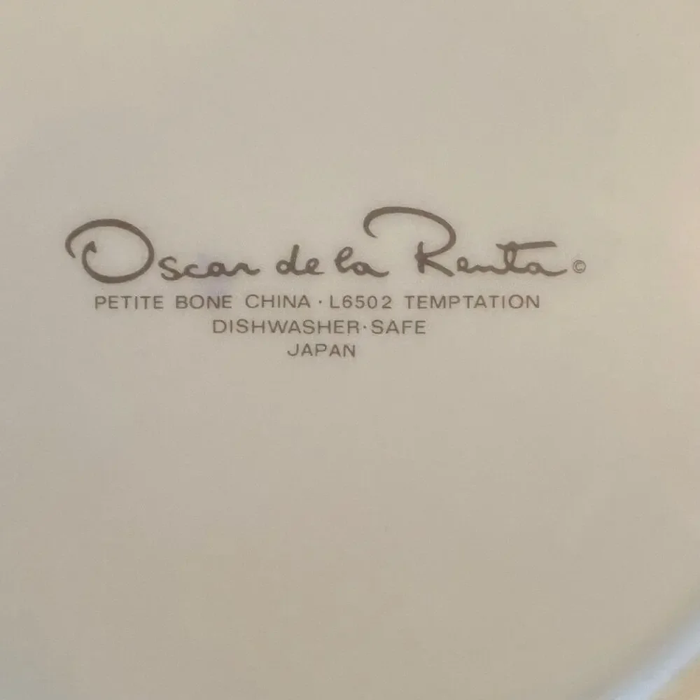Set of 6 Oscar de La Renta Petite Bone China‎ Temptations 8